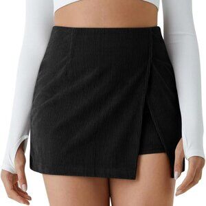 Fall Skirts for Women 2025 Trendy Casual High Waisted Corduroy Mini Skirt with S